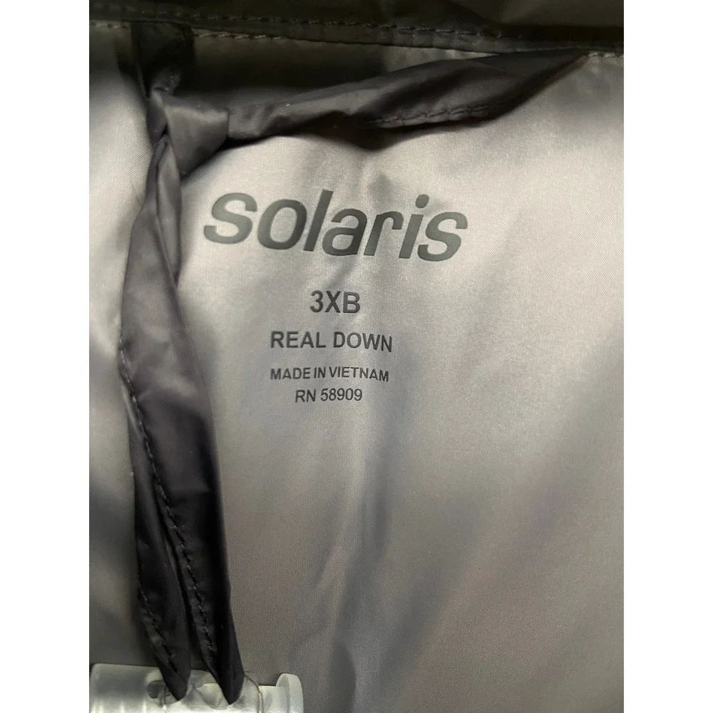 Solaris Down Puffer Vest Mens 3X Tall Black  Quilted Gorpcore Outdoor Packable